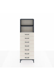 Arges Dolap 2 Raflı 7 Çekmeceli 60x30x182 Antrasit-Aytaşı