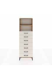 Arges Dolap 2 Raflı 7 Çekmeceli 60x30x182 Çam-Aytaşı