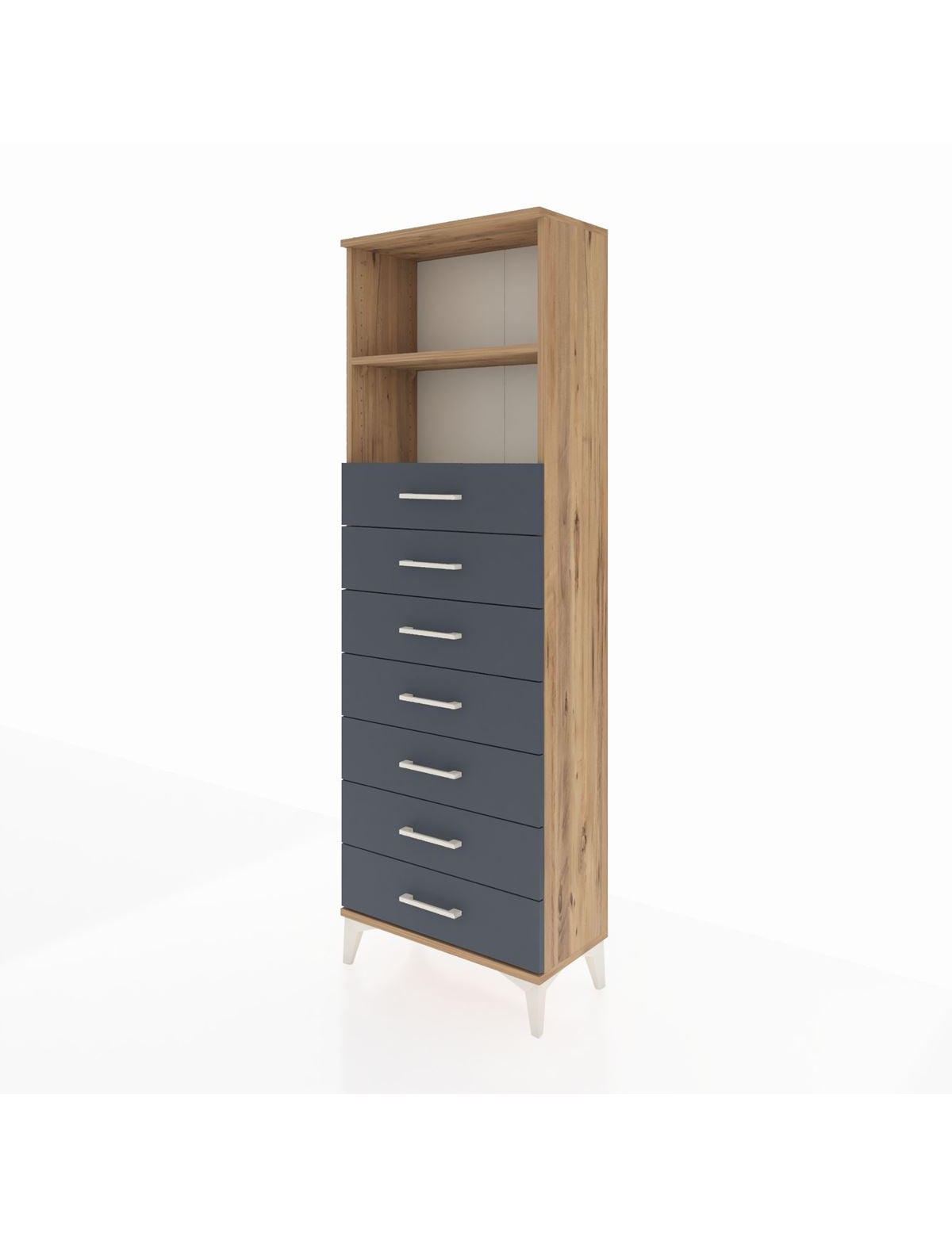 Arges Dolap 2 Raflı 7 Çekmeceli 60x30x182 - S23M033V8A