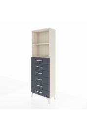 Arges Dolap 2 Raflı 6 Çekmeceli 60x30x182 - S23M034V2A