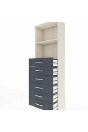 Arges Dolap 2 Raflı 6 Çekmeceli 60x30x182 Aytaşı-Antrasit