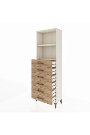 Arges Dolap 2 Raflı 6 Çekmeceli 60x30x182 Aytaşı-Çam