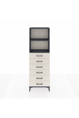 Arges Dolap 2 Raflı 6 Çekmeceli 60x30x182