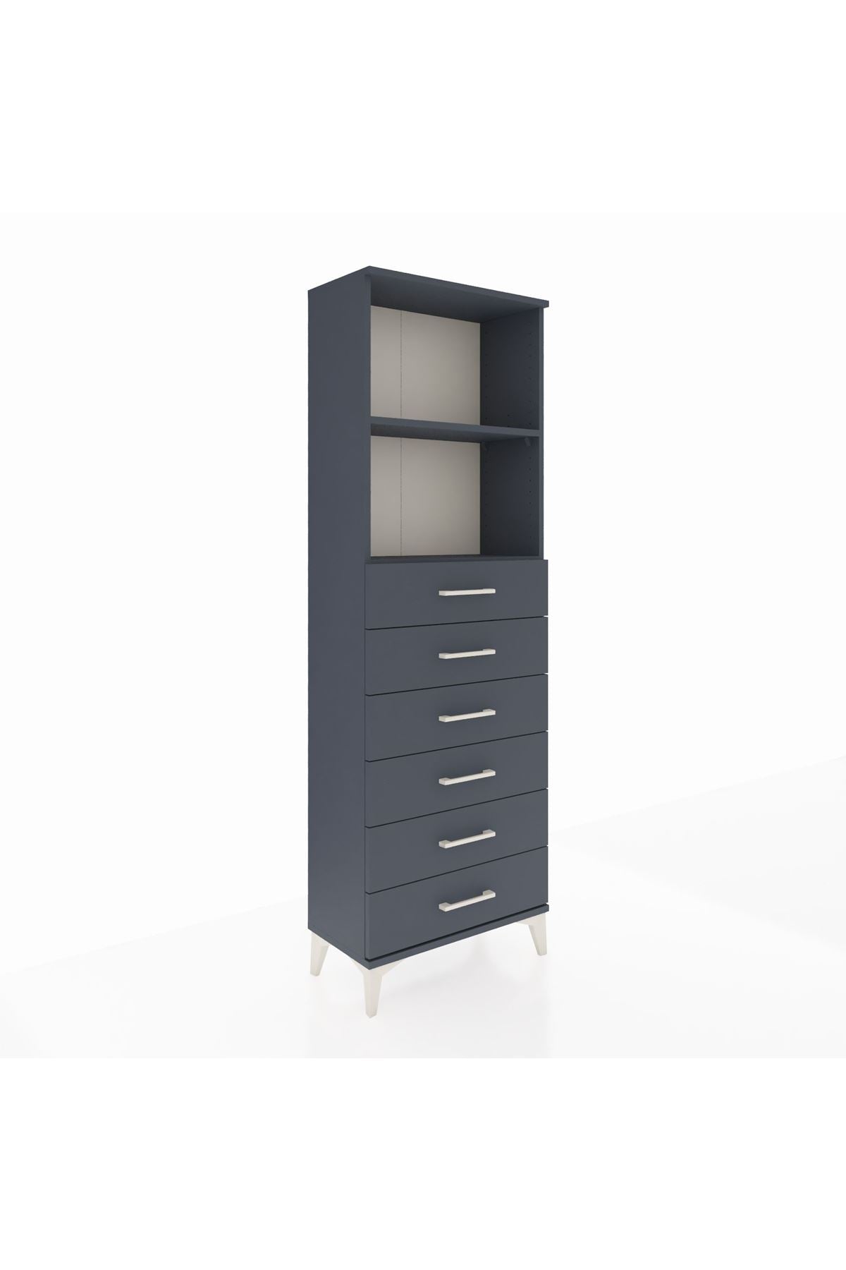 Arges Dolap 2 Raflı 6 Çekmeceli 60x30x182 - S23M034V5A