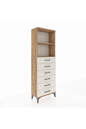 Arges Dolap 2 Raflı 6 Çekmeceli 60x30x182 - S23M034V7A