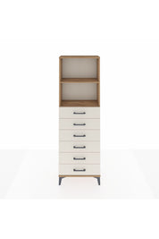 Arges Dolap 2 Raflı 6 Çekmeceli 60x30x182 Çam-Aytaşı