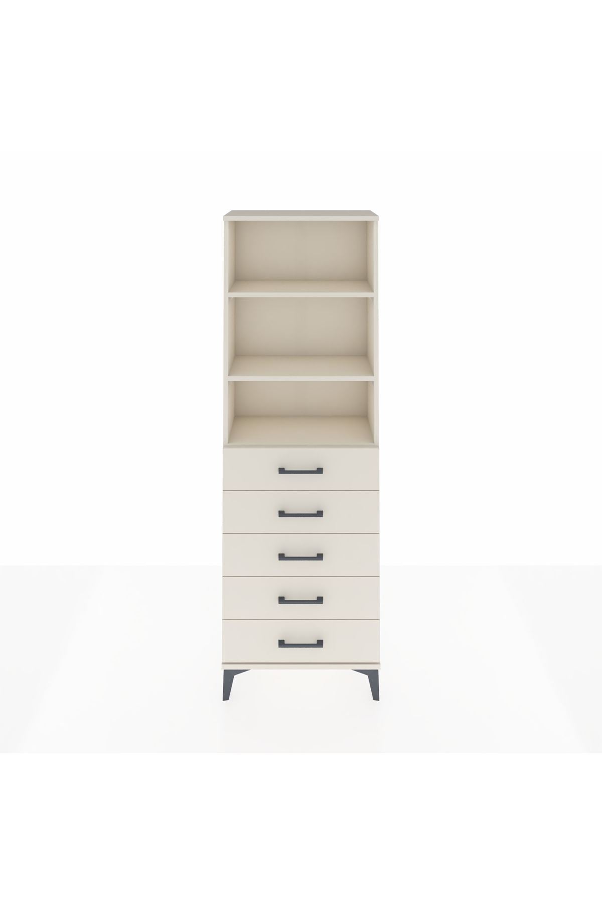 Arges Dolap 3 Raflı 5 Çekmeceli 60x30x182 Aytaşı-Aytaşı