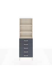 Arges Dolap 3 Raflı 5 Çekmeceli 60x30x182 Aytaşı-Antrasit