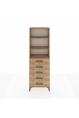 Arges Dolap 3 Raflı 5 Çekmeceli 60x30x182
