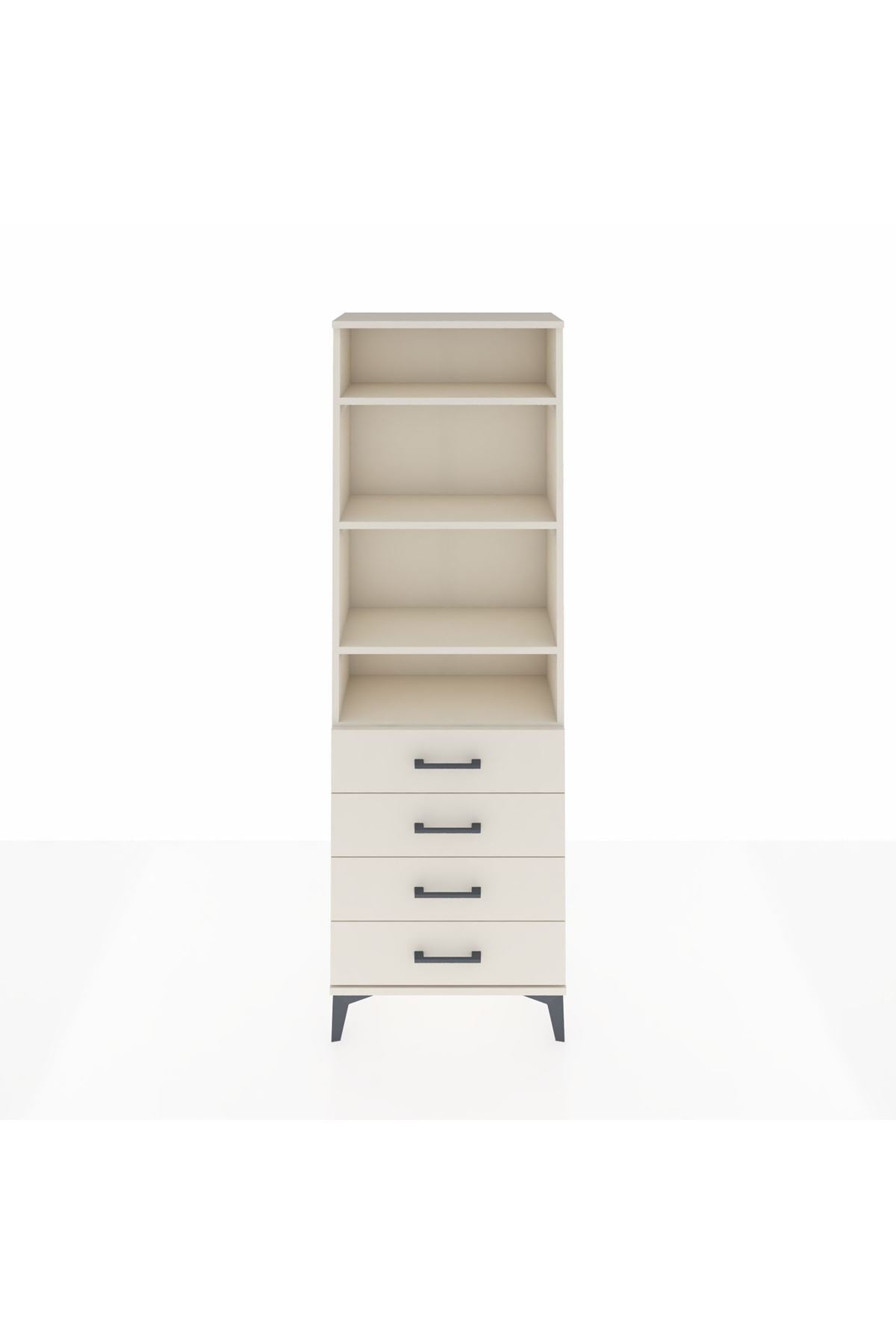 Arges Dolap 4 Raflı 4 Çekmeceli 60x30x182 Aytaşı-Aytaşı