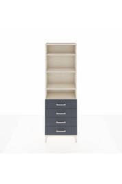 Arges Dolap 4 Raflı 4 Çekmeceli 60x30x182 Aytaşı-Antrasit