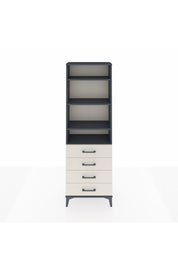 Arges Dolap 4 Raflı 4 Çekmeceli 60x30x182 Antrasit-Aytaşı