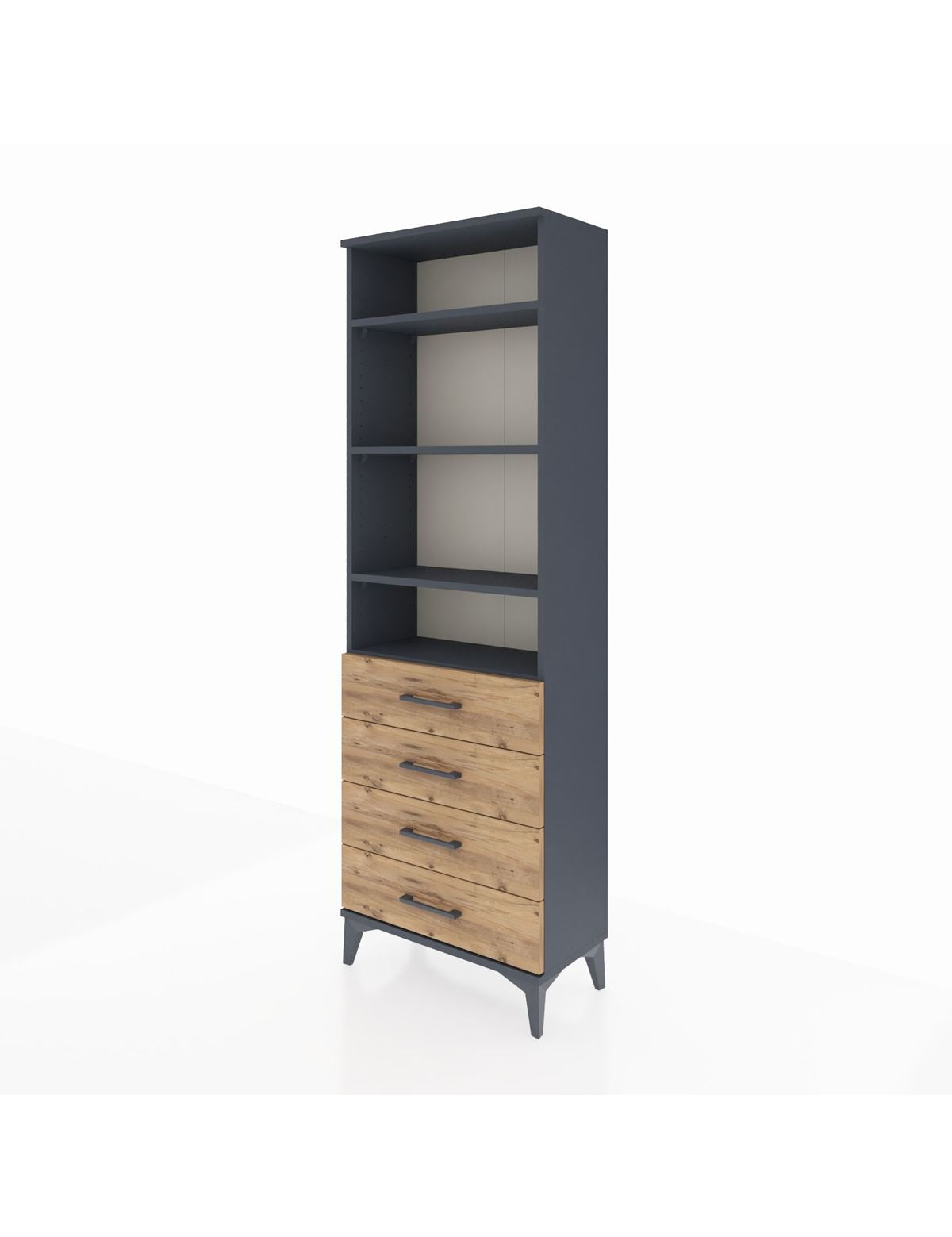 Arges Dolap 4 Raflı 4 Çekmeceli 60x30x182 - S23M036V6A