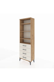 Arges Dolap 4 Raflı 4 Çekmeceli 60x30x182 Çam-Aytaşı