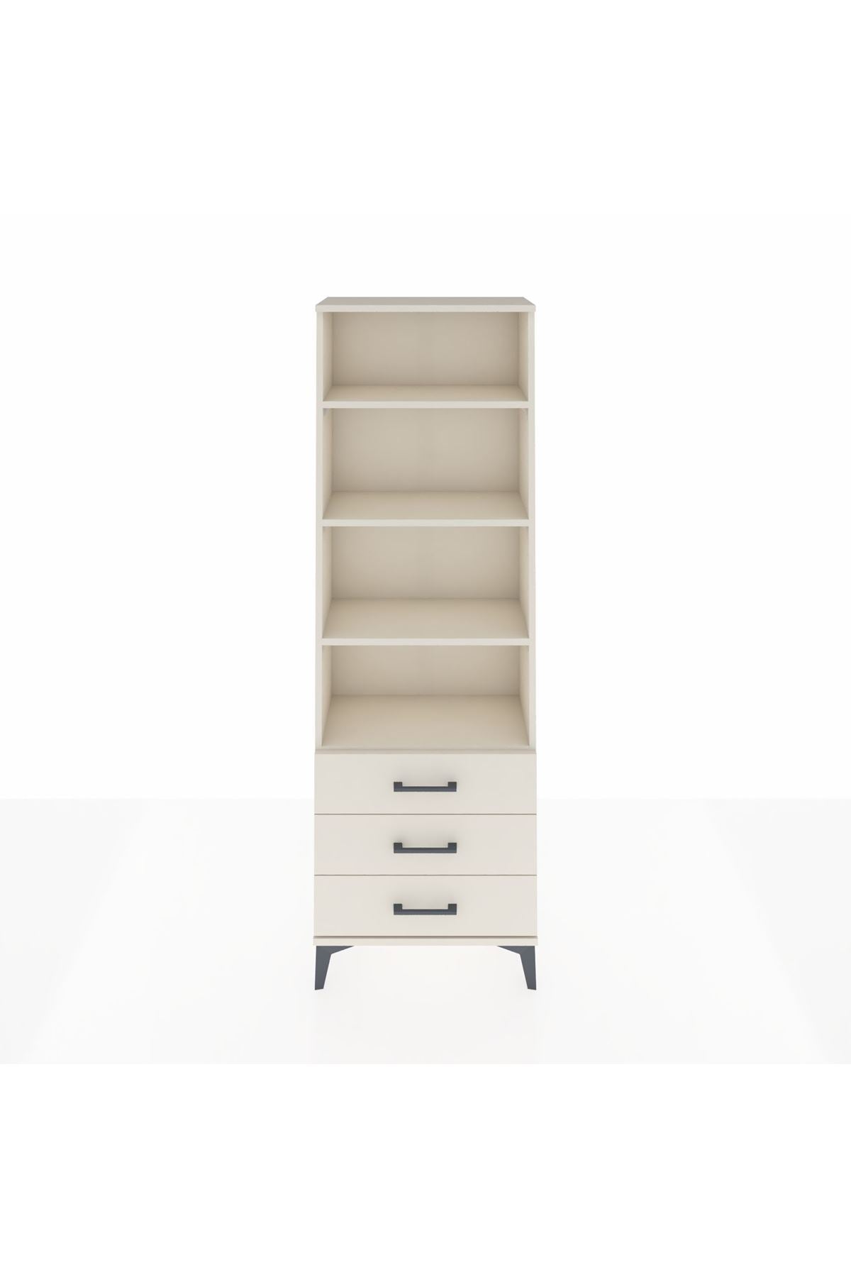 Arges Dolap 4 Raflı 3 Çekmeceli 60x30x182 Aytaşı-Aytaşı