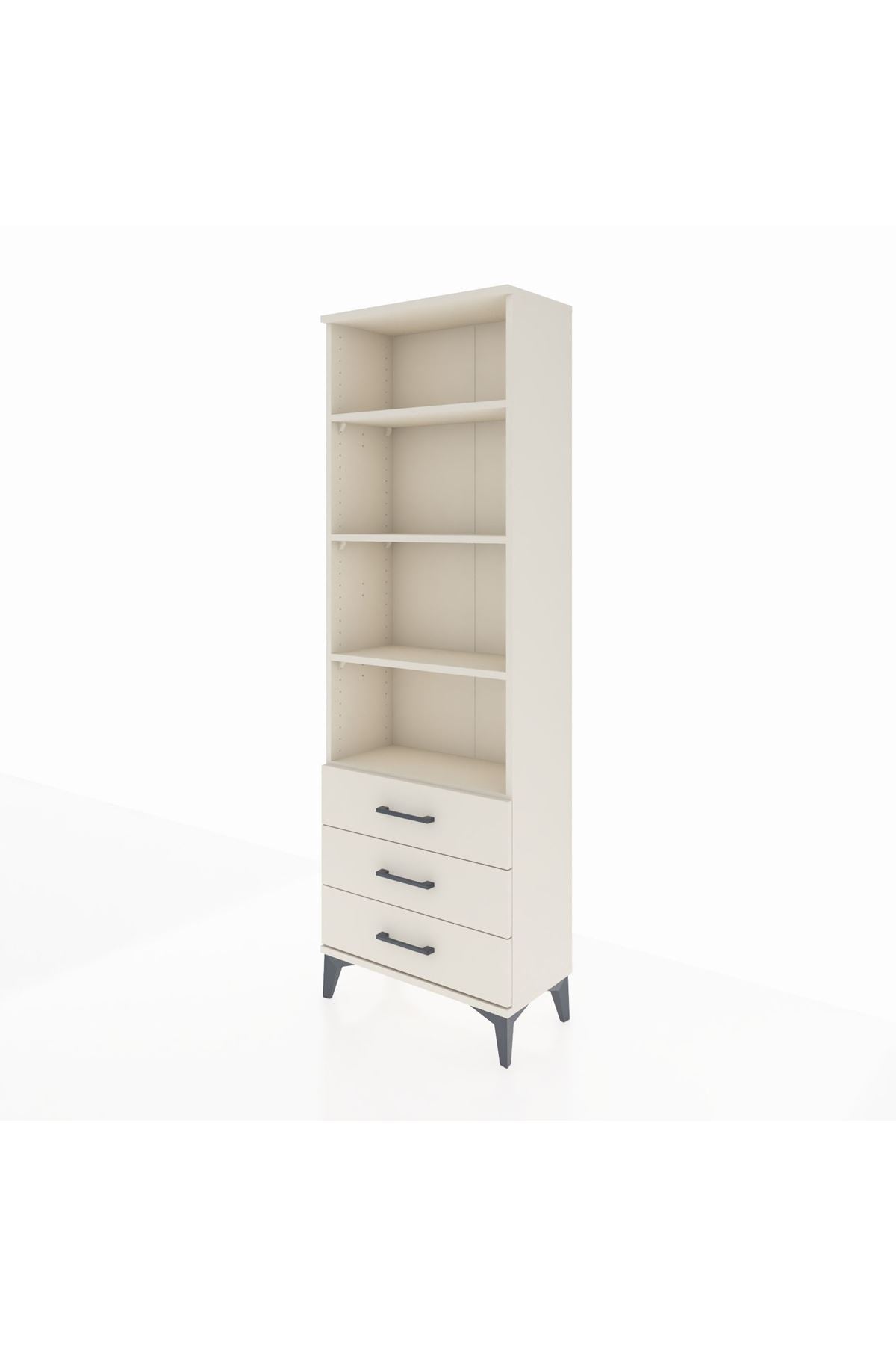 Arges Dolap 4 Raflı 3 Çekmeceli 60x30x182 Aytaşı-Aytaşı