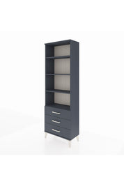 Arges Dolap 4 Raflı 3 Çekmeceli 60x30x182 Antrasit-Antrasit