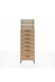 Arges Dolap 2 Raflı 7 Çekmeceli 60x30x182 Aytaşı-Çam