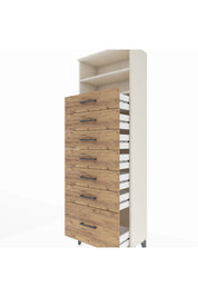 Arges Dolap 2 Raflı 7 Çekmeceli 60x30x182 Aytaşı-Çam