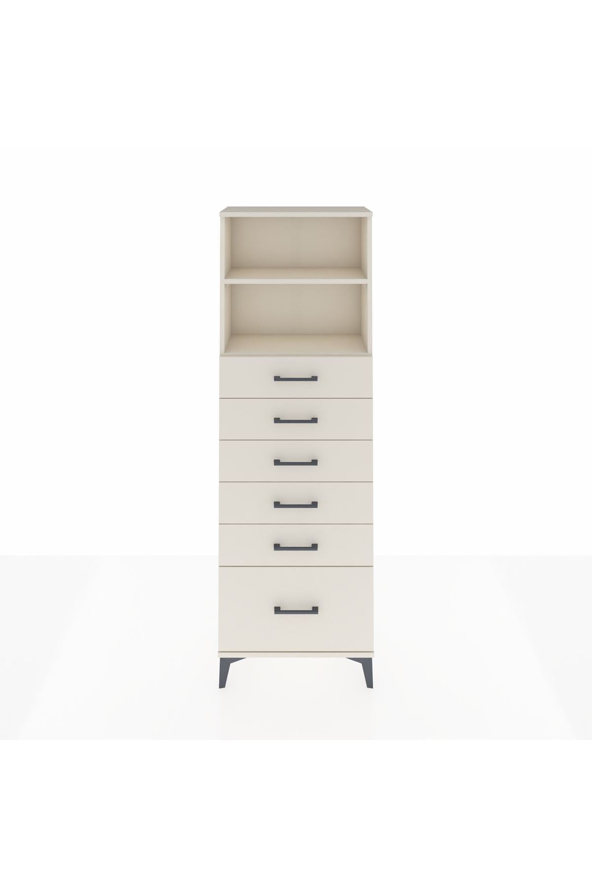 Arges Dolap 2 Raflı 6 Çekmeceli 60x30x182 Aytaşı-Aytaşı