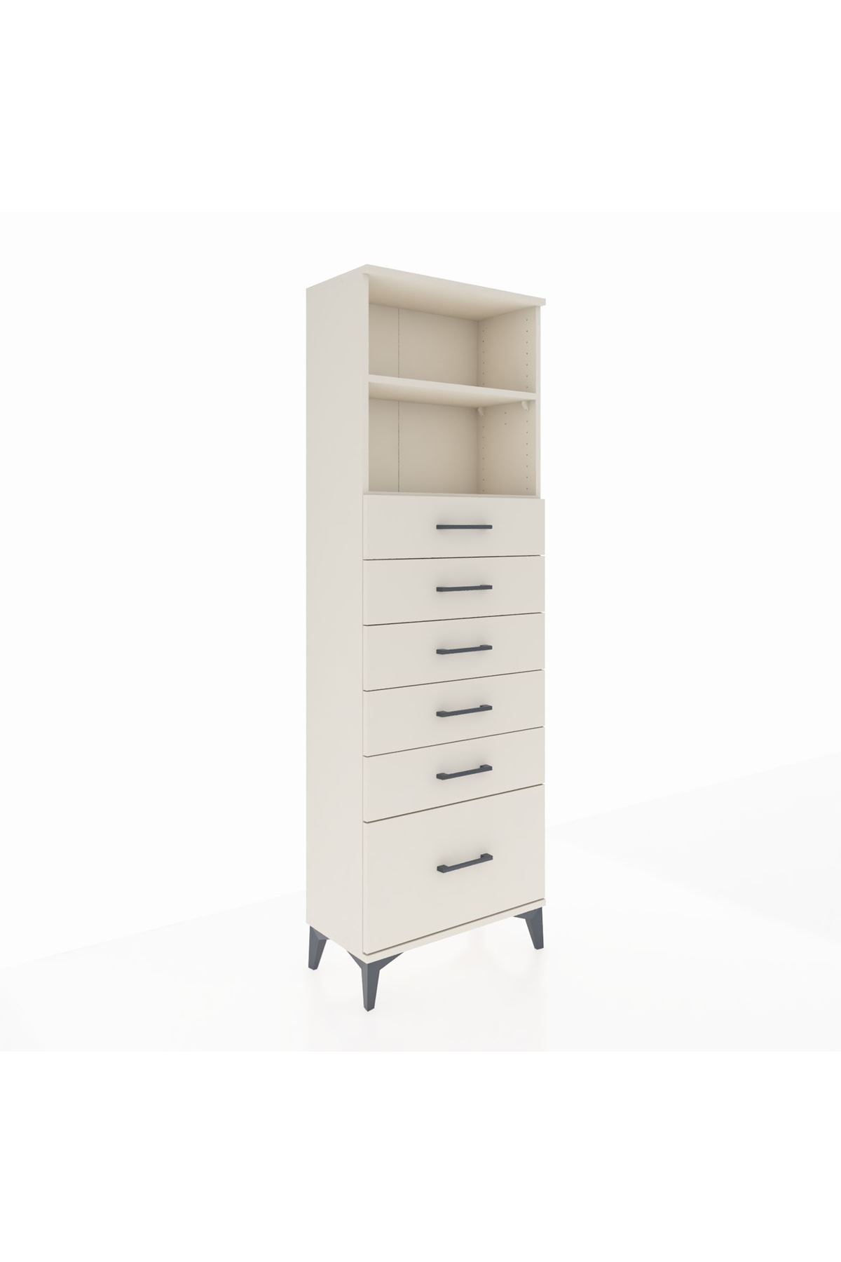 Arges Dolap 2 Raflı 6 Çekmeceli 60x30x182 Aytaşı-Aytaşı