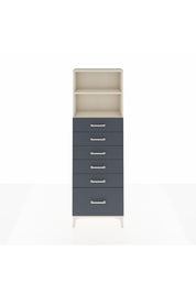 Arges Dolap 2 Raflı 6 Çekmeceli 60x30x182 Aytaşı-Antrasit