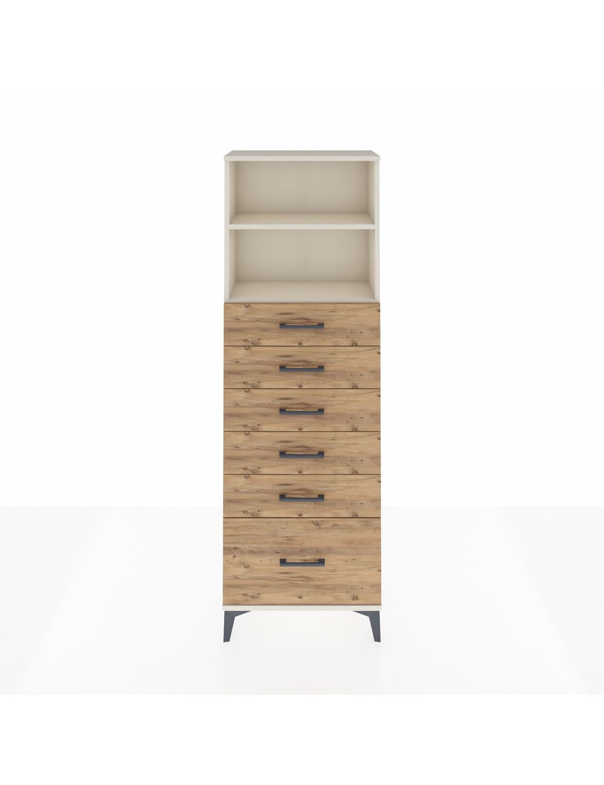 Arges Dolap 2 Raflı 6 Çekmeceli 60x30x182 Aytaşı-Çam