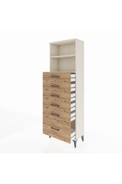 Arges Dolap 2 Raflı 6 Çekmeceli 60x30x182 Aytaşı-Çam