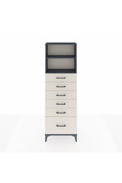 Arges Dolap 2 Raflı 6 Çekmeceli 60x30x182 Antrasit-Aytaşı