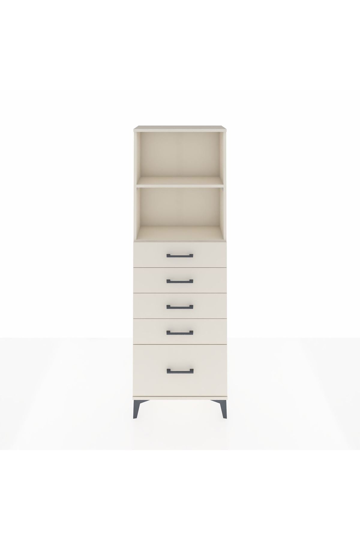 Arges Dolap 2 Raflı 5 Çekmeceli 60x30x182 Aytaşı-Aytaşı