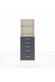 Arges Dolap 2 Raflı 5 Çekmeceli 60x30x182 Aytaşı-Antrasit