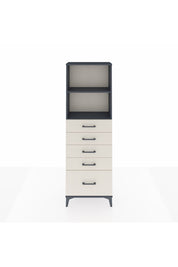 Arges Dolap 2 Raflı 5 Çekmeceli 60x30x182 Antrasit-Aytaşı