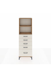 Arges Dolap 2 Raflı 5 Çekmeceli 60x30x182 Çam-Aytaşı