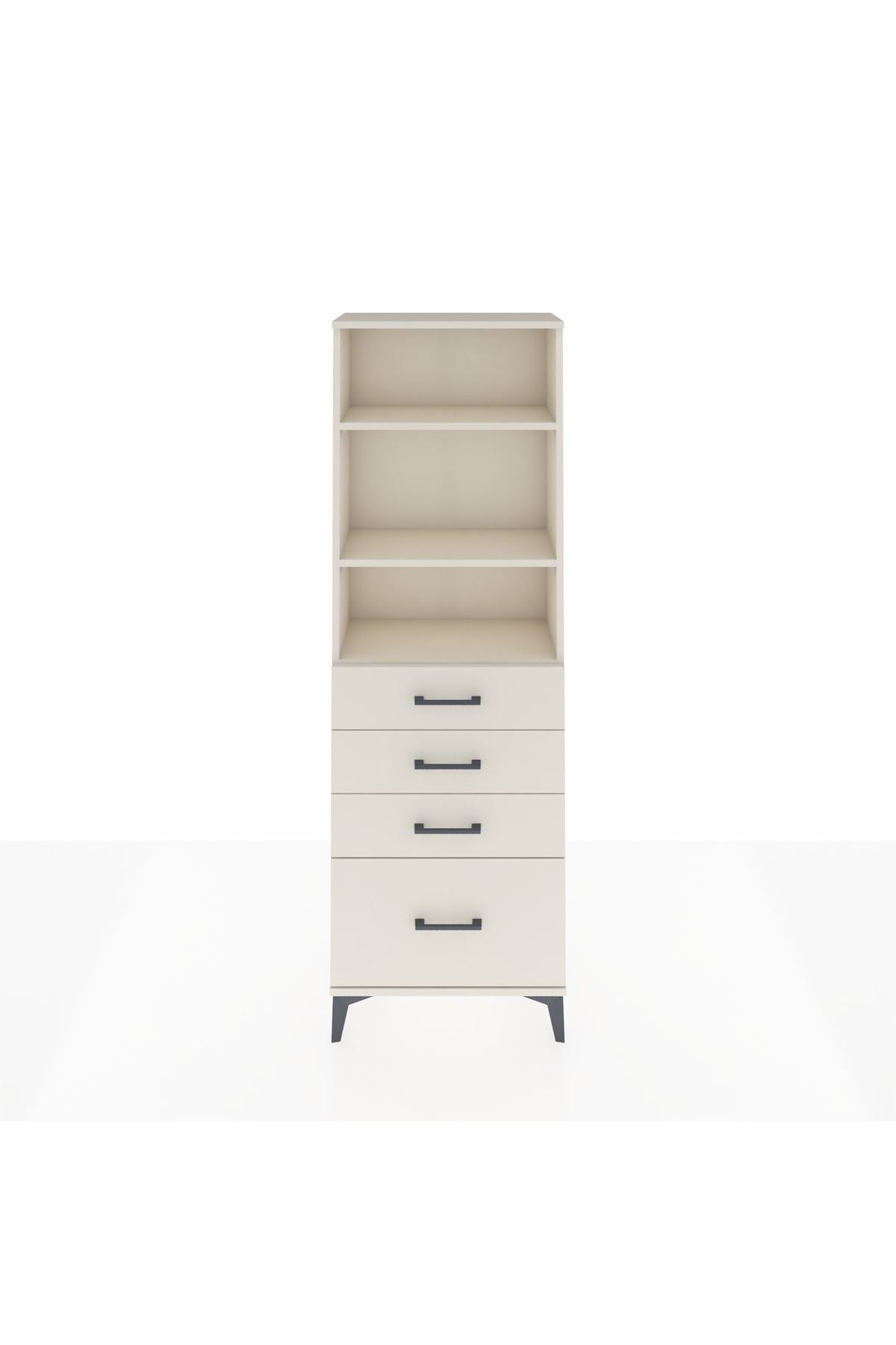 Arges Dolap 3 Raflı 4 Çekmeceli 60x30x182 Aytaşı-Aytaşı