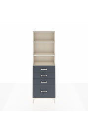 Arges Dolap 3 Raflı 4 Çekmeceli 60x30x182 Aytaşı-Antrasit