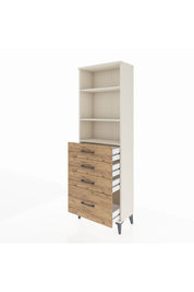 Arges Dolap 3 Raflı 4 Çekmeceli 60x30x182 Aytaşı-Çam