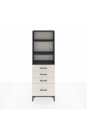 Arges Dolap 3 Raflı 4 Çekmeceli 60x30x182 Antrasit-Aytaşı