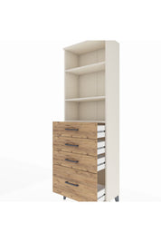 Arges Dolap 3 Raflı 4 Çekmeceli 60x30x182 Aytaşı-Çam