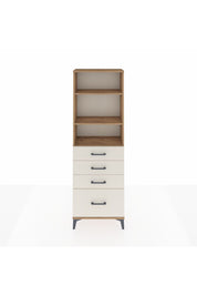 Arges Dolap 3 Raflı 4 Çekmeceli 60x30x182 Çam-Aytaşı