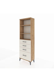 Arges Dolap 3 Raflı 4 Çekmeceli 60x30x182 Çam-Aytaşı