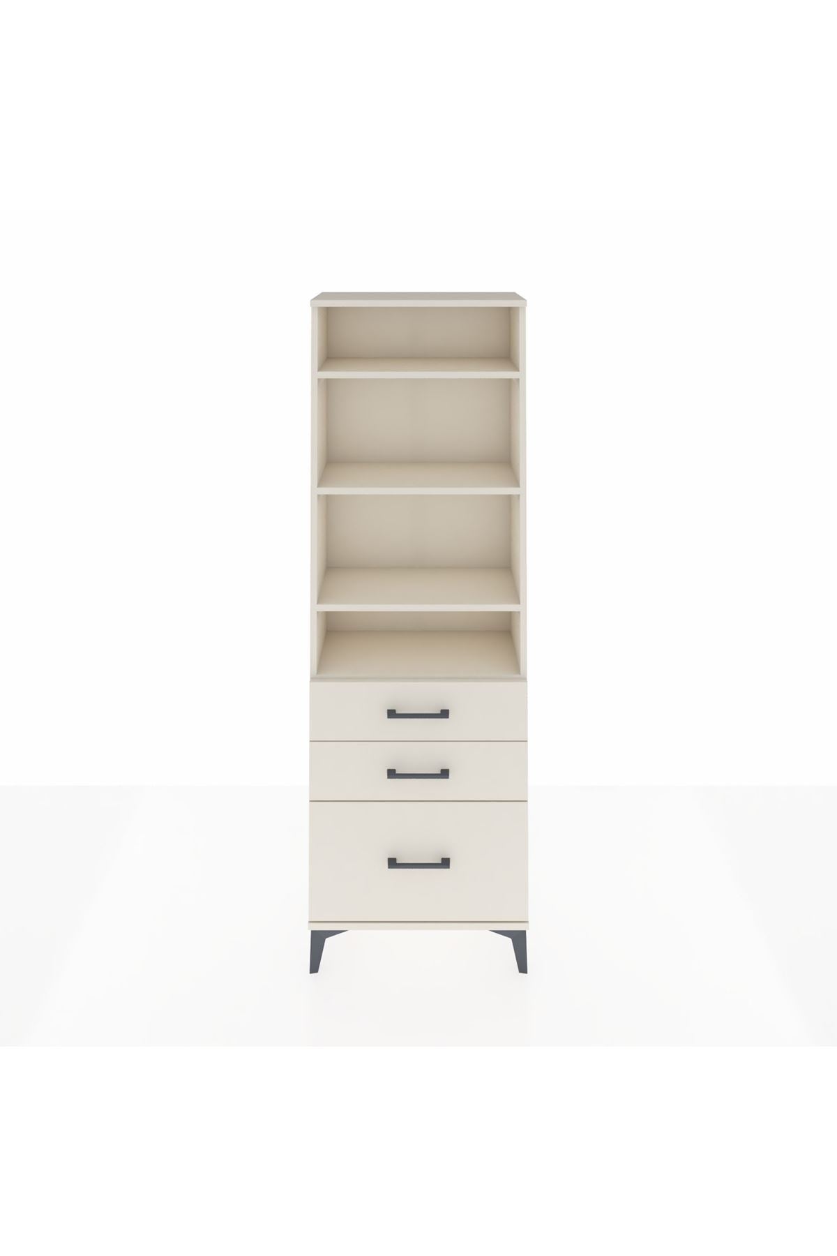 Arges Dolap 4 Raflı 3 Çekmeceli 60x30x182 Aytaşı-Aytaşı