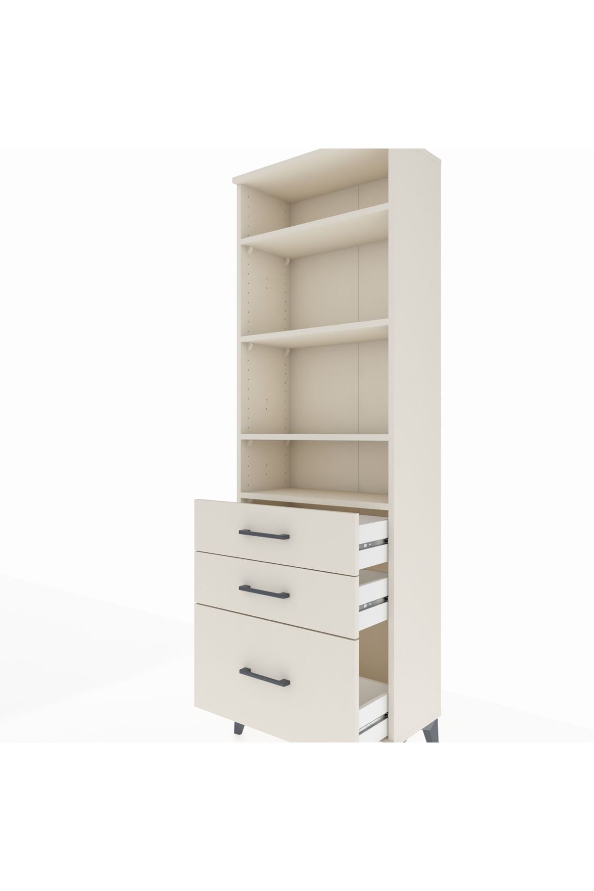 Arges Dolap 4 Raflı 3 Çekmeceli 60x30x182 Aytaşı-Aytaşı