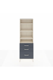 Arges Dolap 4 Raflı 3 Çekmeceli 60x30x182 Aytaşı-Antrasit