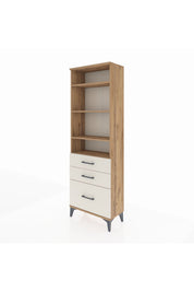 Arges Dolap 4 Raflı 3 Çekmeceli 60x30x182 Çam-Aytaşı