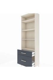 Arges Dolap 4 Raflı 2 Çekmeceli 60x30x182 Aytaşı-Antrasit