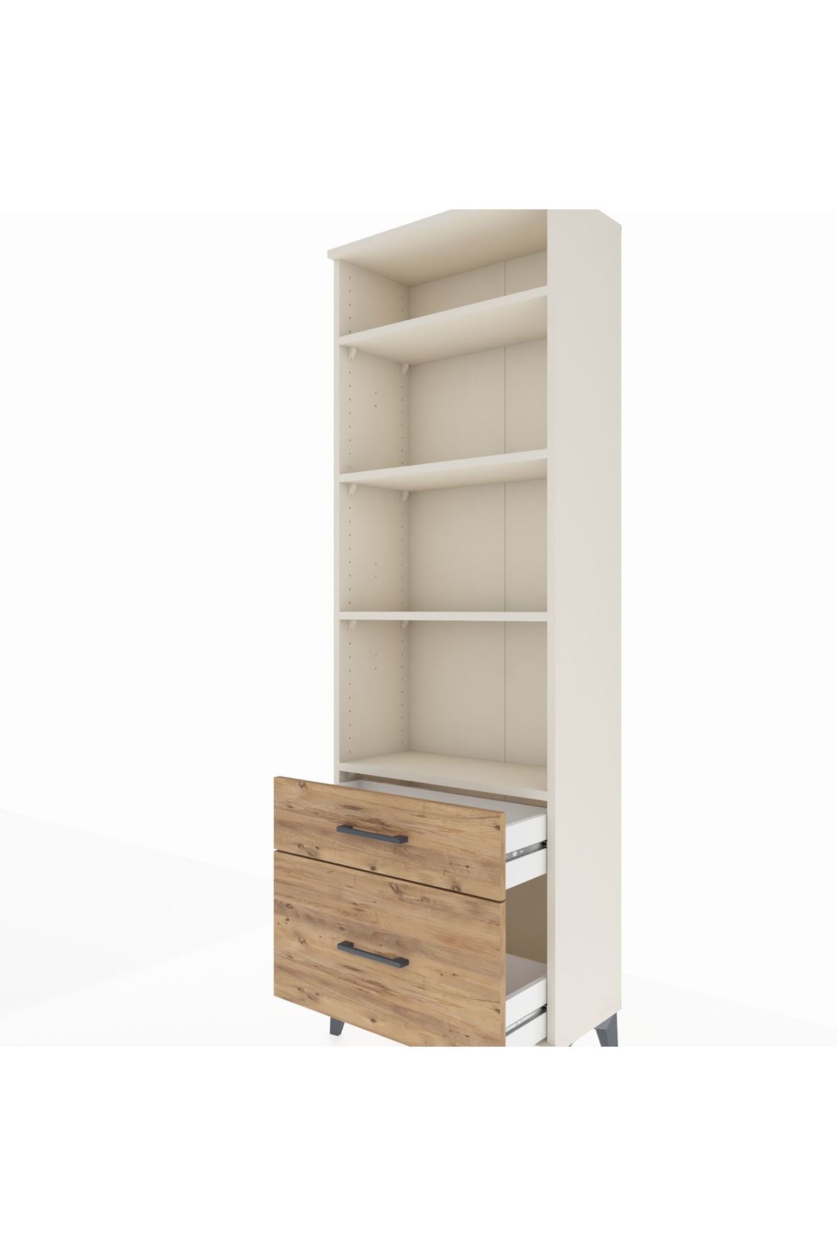 Arges Dolap 4 Raflı 2 Çekmeceli 60x30x182 Aytaşı-Çam