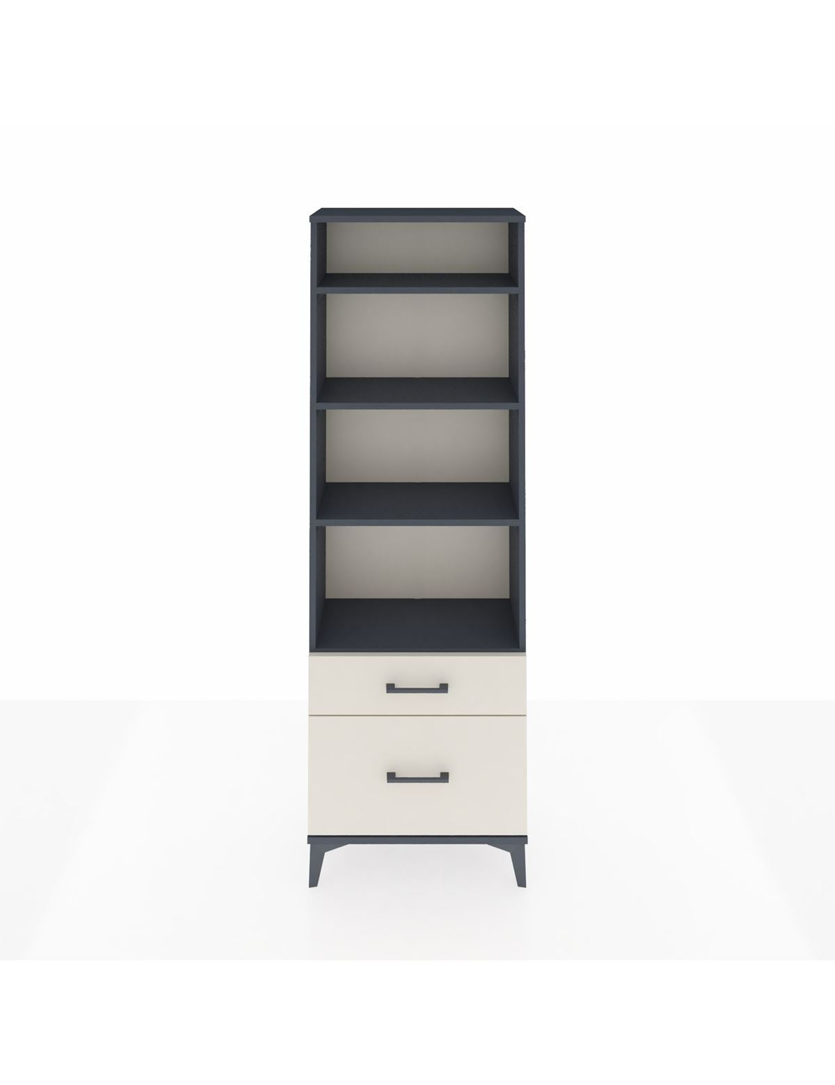 Arges Dolap 4 Raflı 2 Çekmeceli 60x30x182 Antrasit-Aytaşı