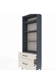 Arges Dolap 4 Raflı 2 Çekmeceli 60x30x182 Antrasit-Aytaşı