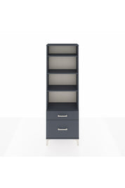 Arges Dolap 4 Raflı 2 Çekmeceli 60x30x182 Antrasit-Antrasit