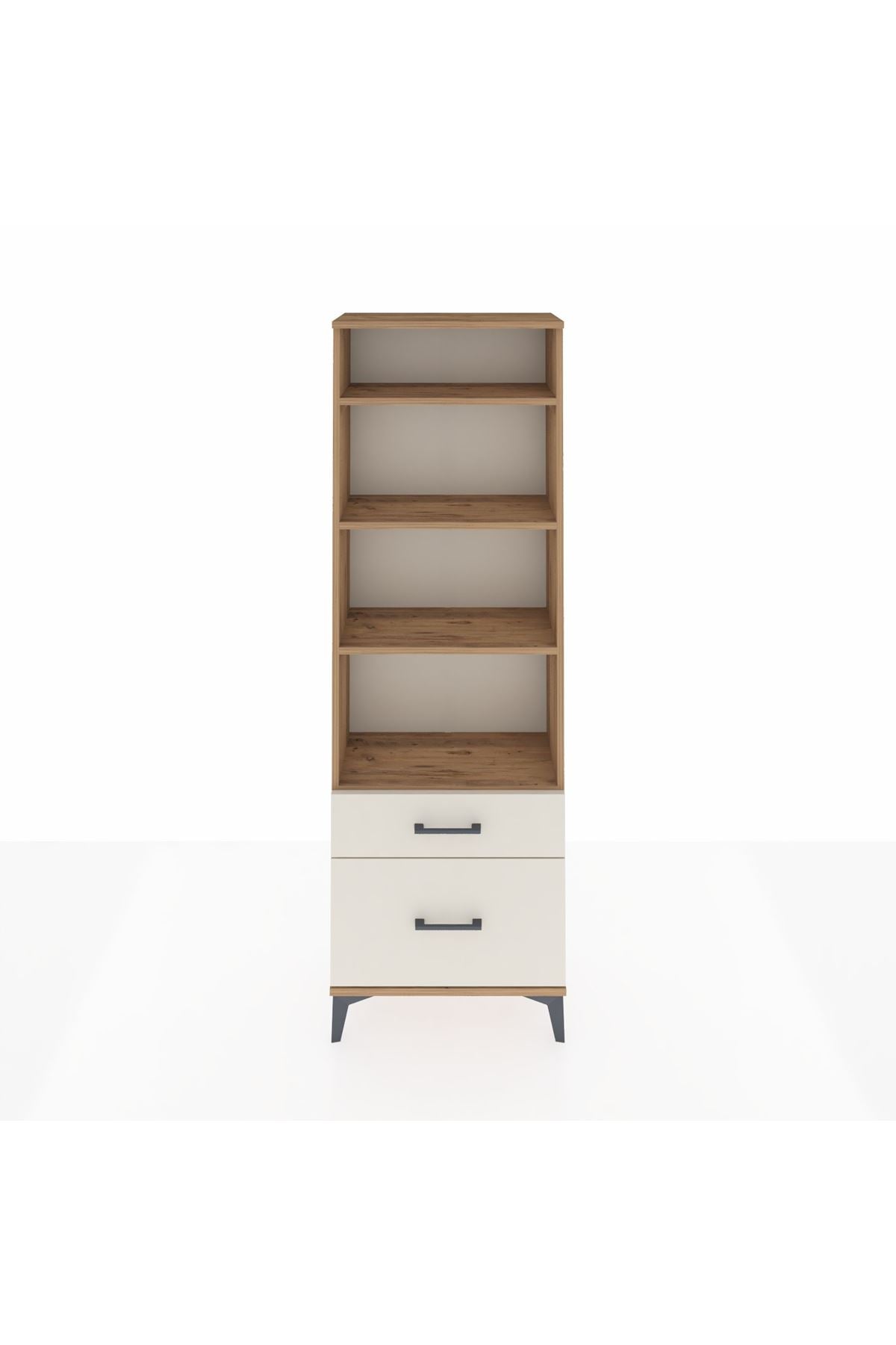 Arges Dolap 4 Raflı 2 Çekmeceli 60x30x182 Çam-Aytaşı